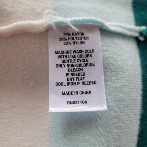 Crown and Ivy Rainbow Striped Relaxed Open Front Sweater/Jacket (Size: M) - Picture 11 of 14